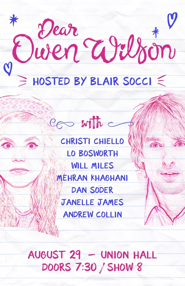 Blair Socci: "Dear Owen Wilson"